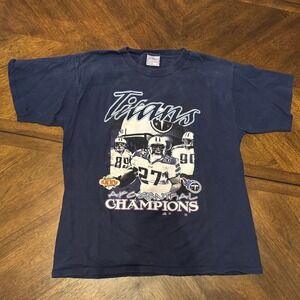 Tennessee Titans AFC‎ Central Champions Football T Shirt Size L |Q1